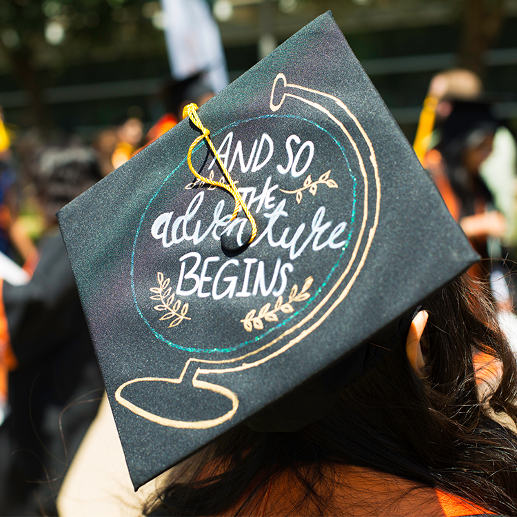 Cap that says and so the adventure begins