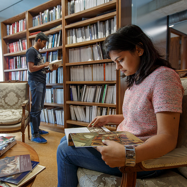 Students studying